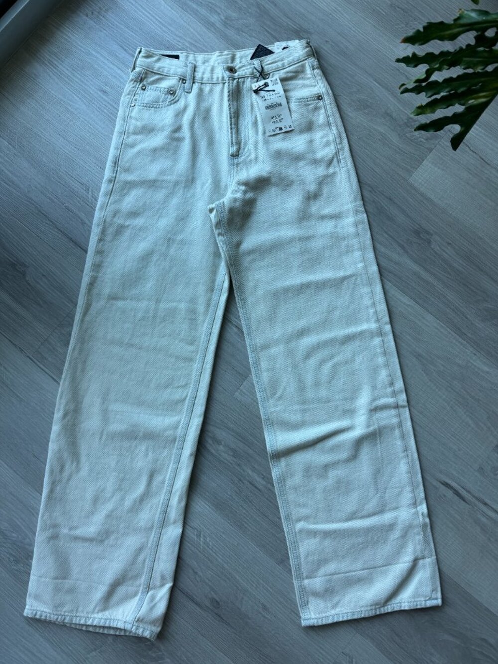 Zara ZW Baggy Cuffed Jeans NWT — Pale Sky Blue, Size 2 (EU 34) - Picture 6 of 14